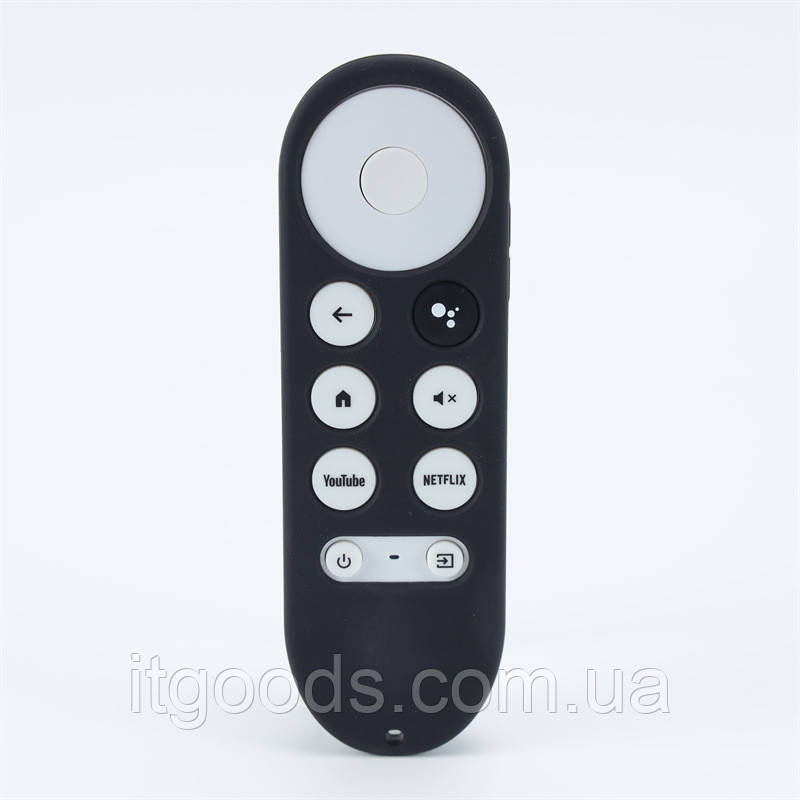 Чорний силіконовий захисний чохол для пульта медіаплеєра Google Chromecast з Google TV HD (GA03131-SU), фото 1