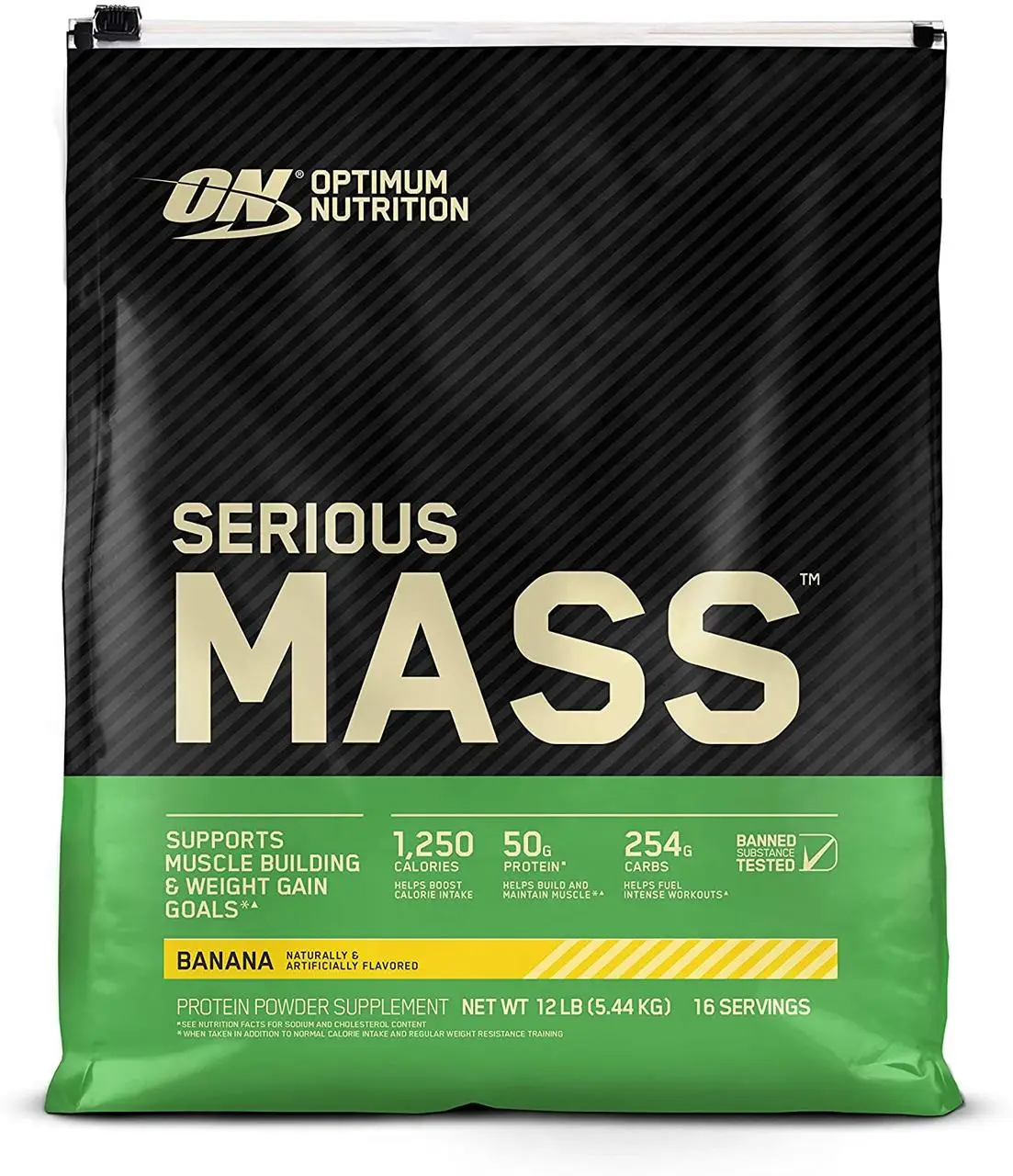 Гейнер Optimum Nutrition Serious Mass 5,45 kg Banana