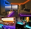 Світлодіодне освітлення з пультом RGB Bluetooth USB 15м BJ-5VRGB15 15м, фото 5