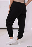 Чорні спортивні штани з еластичним поясом, фото 2