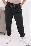 Чорні спортивні штани з еластичним поясом, фото 5