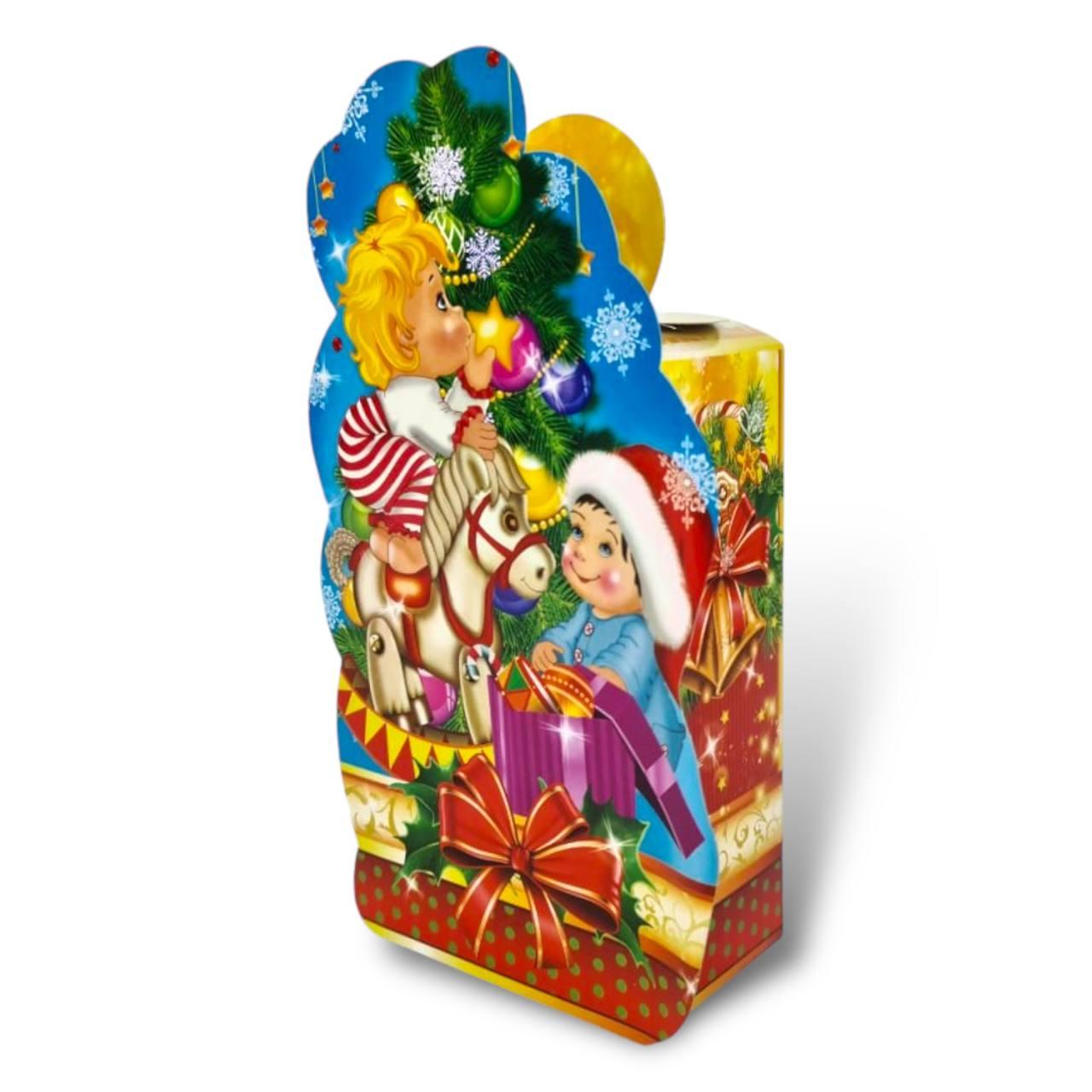 Паперова коробка для новорічних подарунків 600грм Новорічні подарунки №229с (ММ10636), фото 1