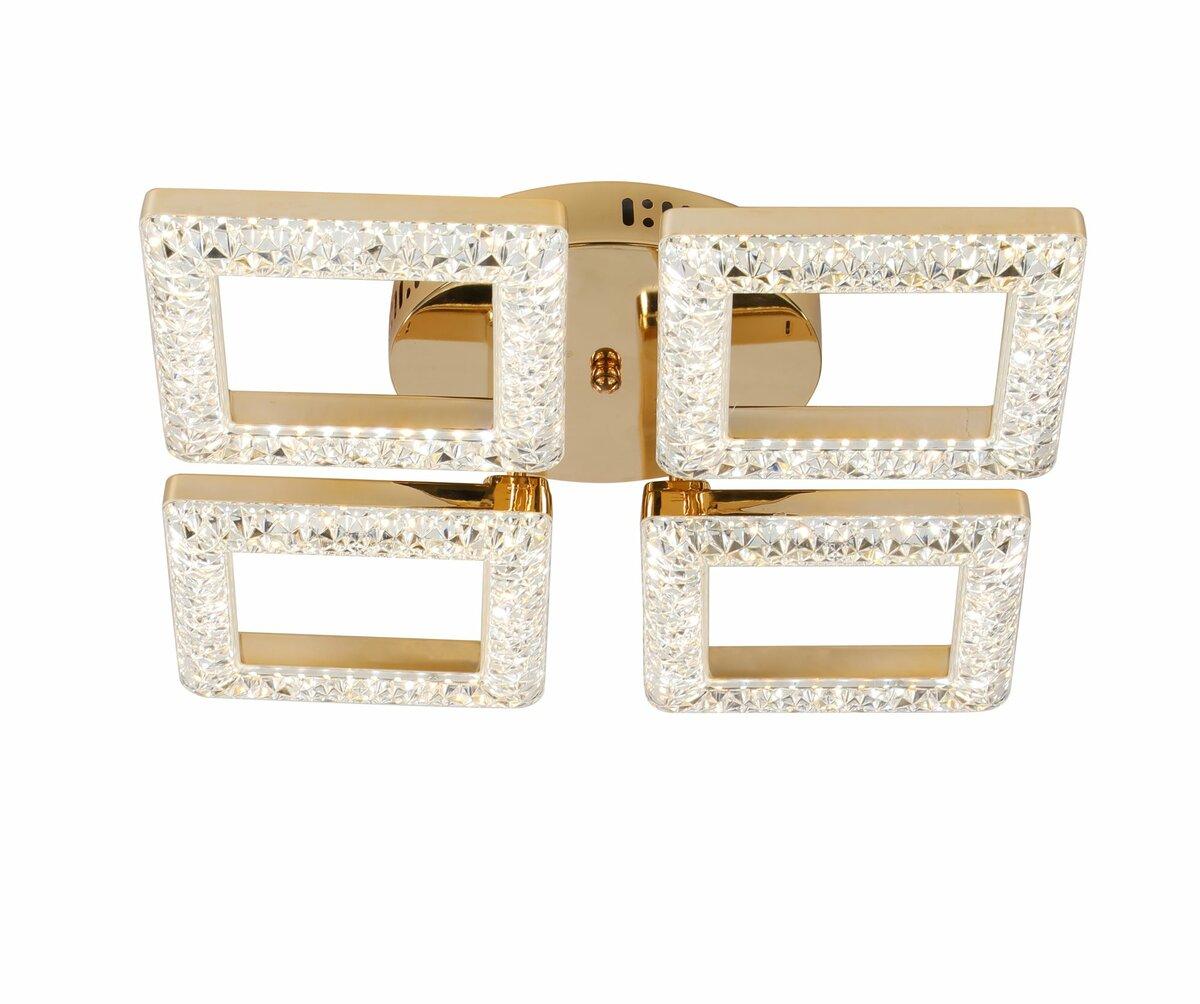 Люстра Лед в спальню Sirius 80W до 18 м² колір Золотистий 2726/4 GD 40W*2, фото 1