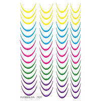 Наклейки для нігтів френч (кольоровий) №7131