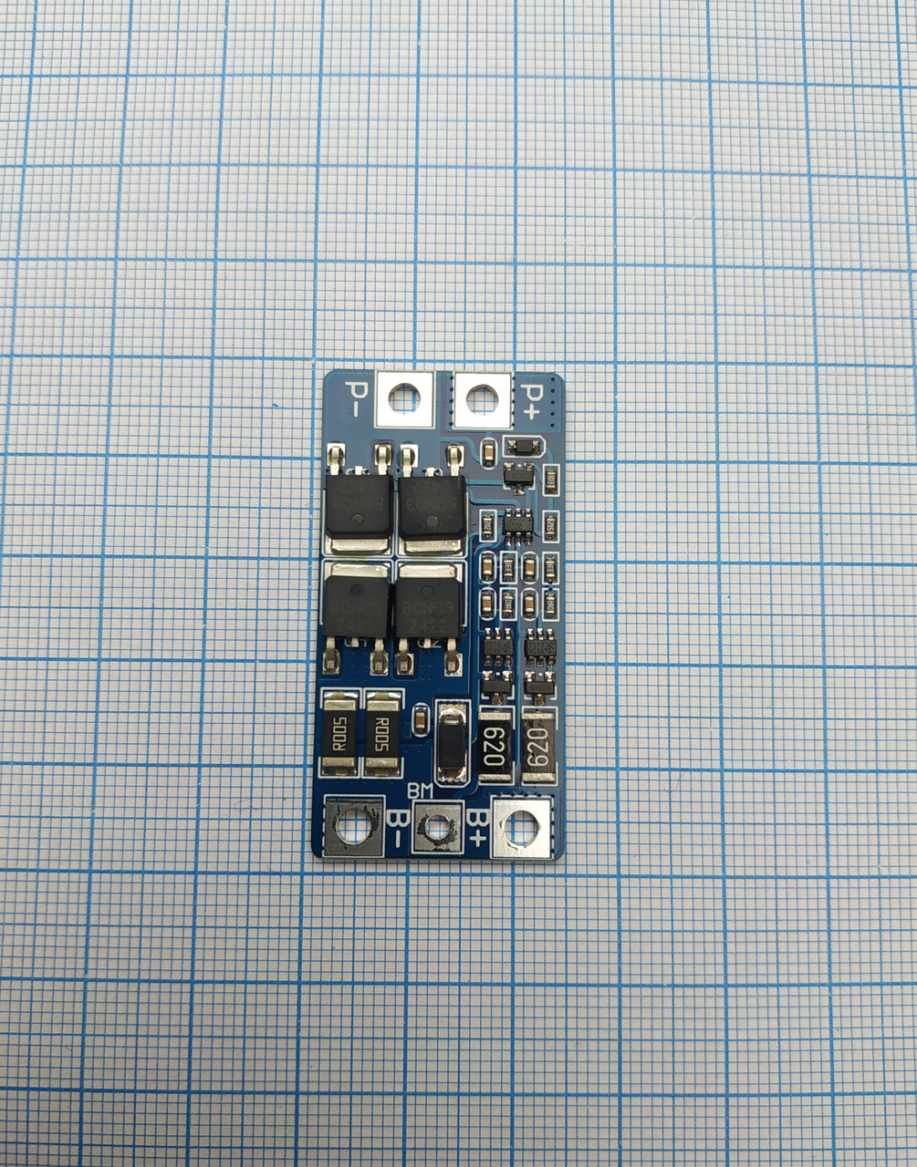 BMS контроллер (плата защиты li-ion) 2S 10A/20A, HXYP-2S-JH20 с ...