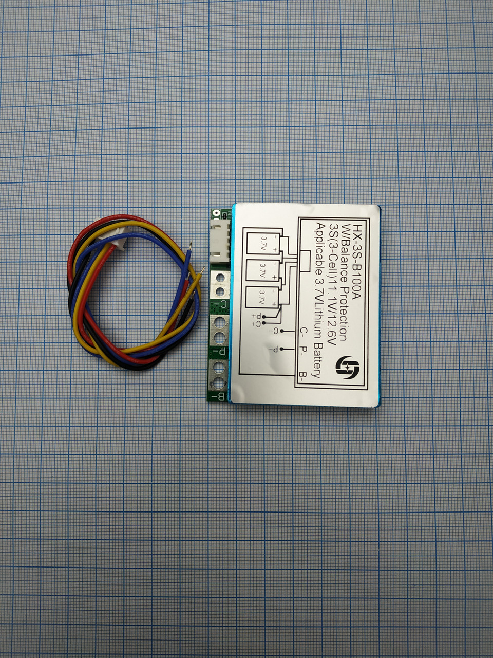 BMS контролер (плата захисту li-ion) 3S 100A з балансуванням HX-3S-B100A