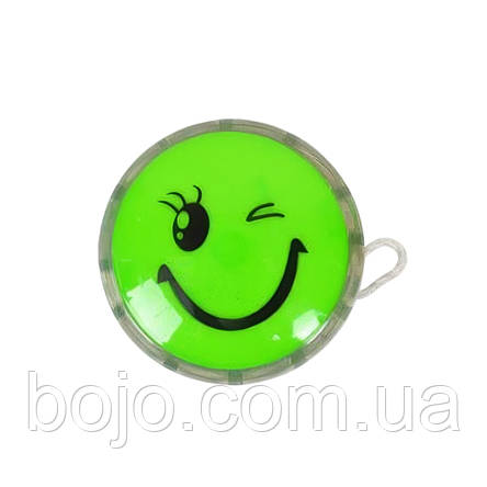 Іграшка Yo-Yo Смайлик, що світиться, 5,5х3 см, Зелений, фото 3