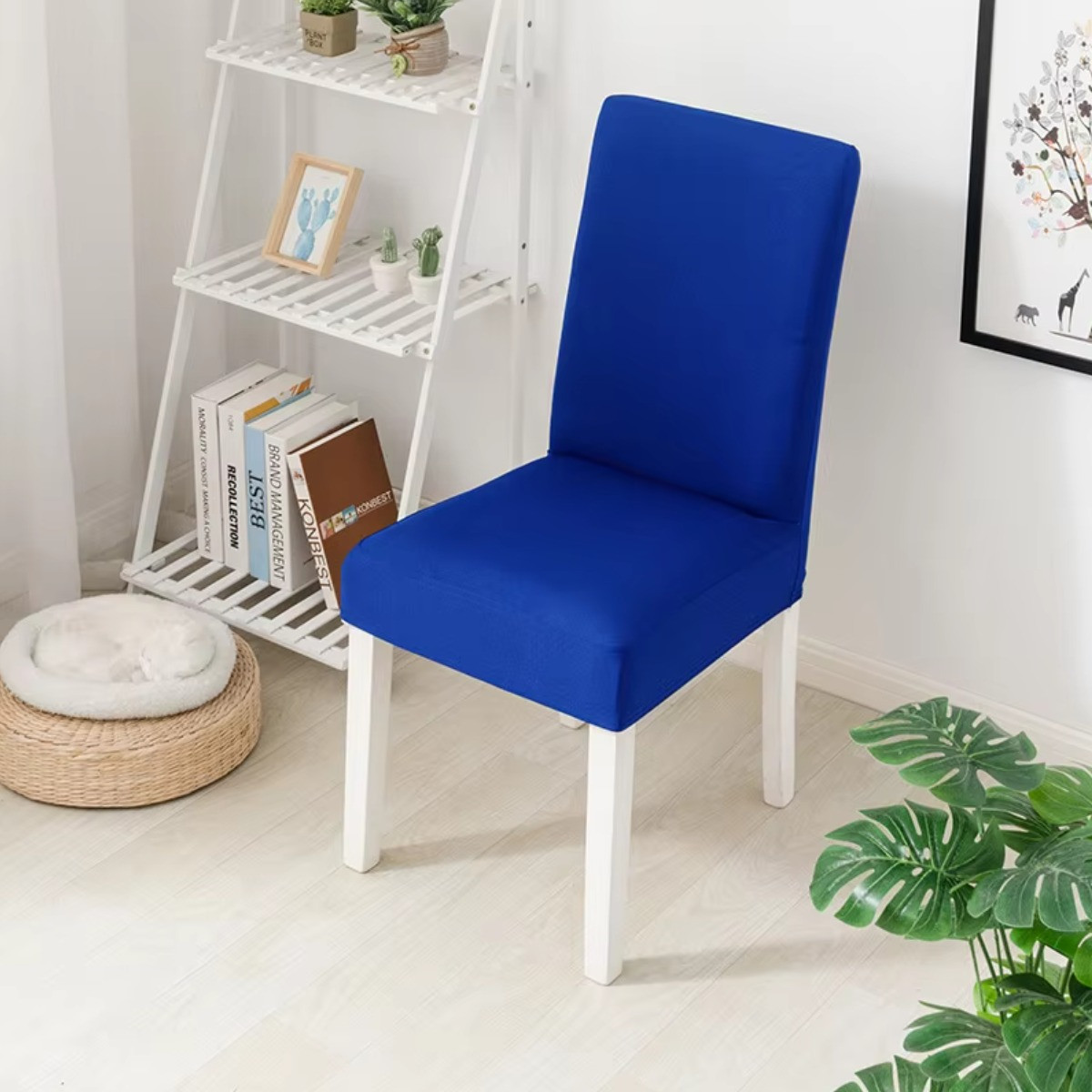 Чехол на стул натяжной Elastica Cubre Silla "Dark Blue" 50 х 40 см~65 х 45 см (R89561-DB), фото 1