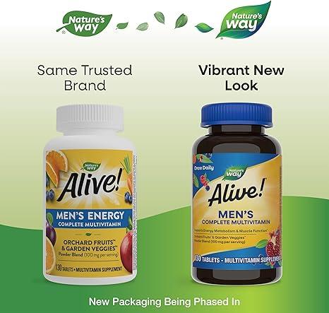 Nature's Way, Alive!®, Men's Energy, мультивітаміни для чоловіків, 130 таблеток