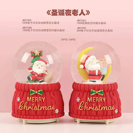 Новорічний декор Різдвяний декор, снігова куля JM2208N