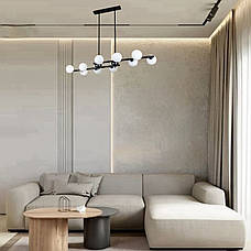 Чорна довга люстра на 10 ламп "Modern Shine" (61-V1020-10), фото 6