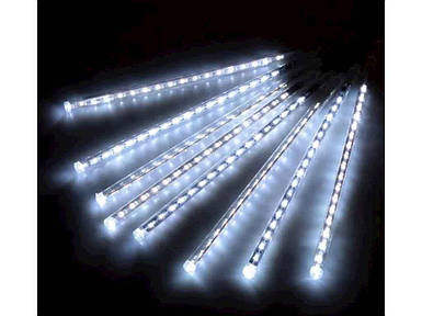 Гірлянда новорічна світлодіодна 8штLED Білий 50см зовнішня Таючі бурульки R96326-W ТМ STENSON FG