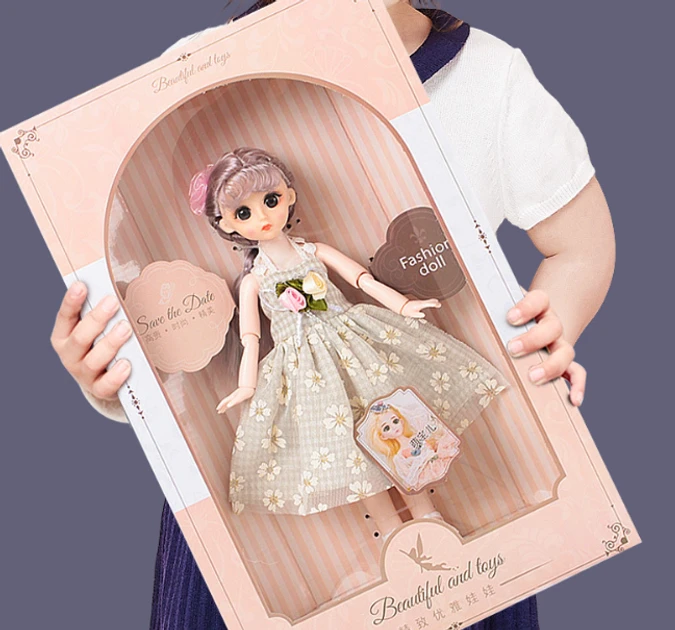 Лялька у сукні шарнірна Емма Fashion Doll у подарунковій коробці