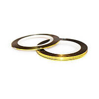 Липка стрічка для дизайну нігтів Золото 1мм