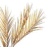 Новорічна декоративна гілочка "Морозний блиск", золото, 85 см, фото 2