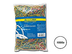 Гумки для банкнот 1000гр, асорті 5505 ТМ BUROMAX