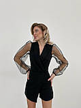 Жіночий вечірній комбінезон із шортами, фото 3