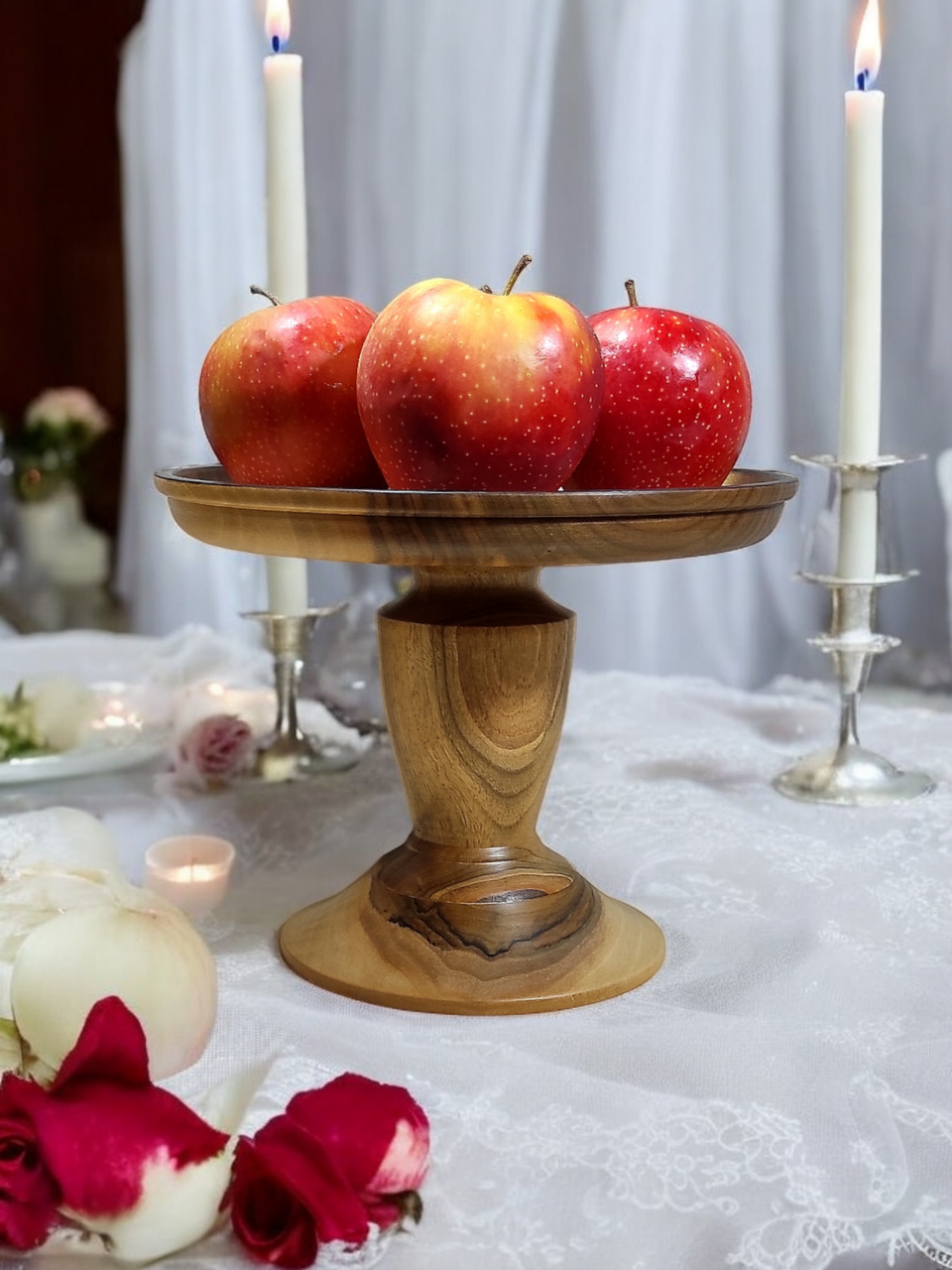 Фруктівниця .Ваза для фруктів та солодощів .Горіх .Д-22,В-10см, фото 1