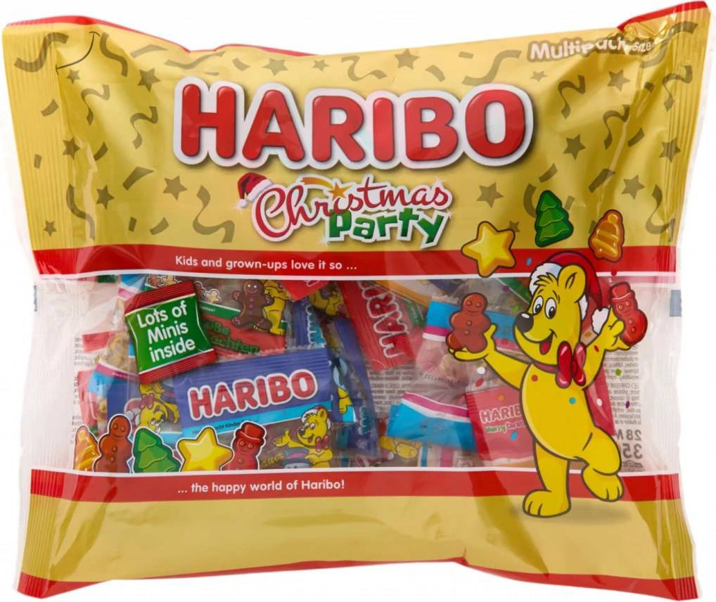 Haribo Christmas Party Новорічний Мікс міні пакетиків 350 g, фото 1