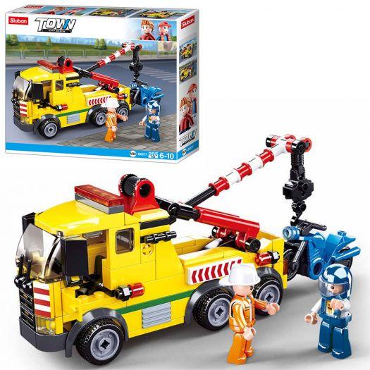 Конструктор SLUBAN M38-B0877 "Town": Кран-евакуатор, 205 деталей