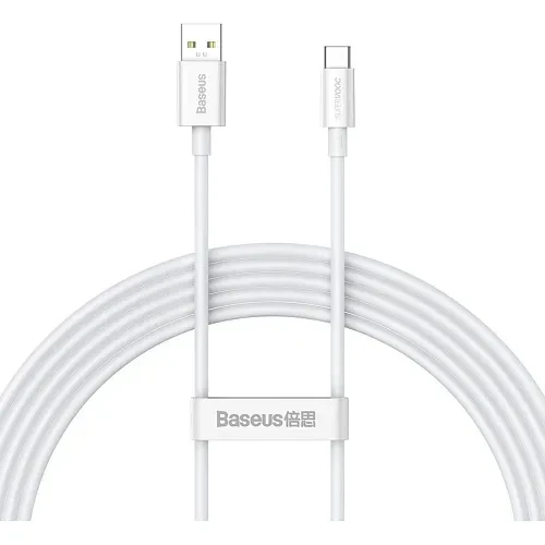 Кабель Baseus Superior Series (SUPERVOOC) Cable USB to Type-C 65W 2m CAYS001002 White