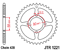 Звезда задняя JT JTR1221.45