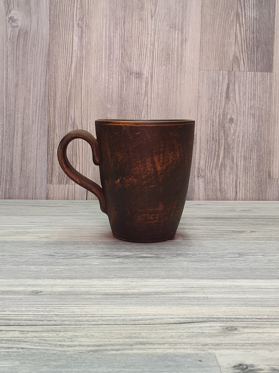 Чашка / глиняний кухоль для чаю, кави (із червоної глини 0,3 л, фото 1