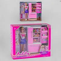 Лялька 99270 29 см, холодильник 27 см, продукти, у кор-ку, 36-32,5-10см, фото 2