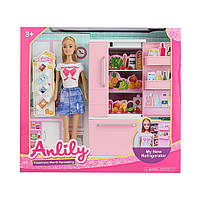 Лялька 99270 29 см, холодильник 27 см, продукти, у кор-ку, 36-32,5-10см, фото 3