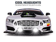 Дрифтова машинка з парою на радіоуправлінні Ford Mustang Silver GT500 1:16 4WD | Машинка для дрифту на пульті | Дрифт машина, фото 8