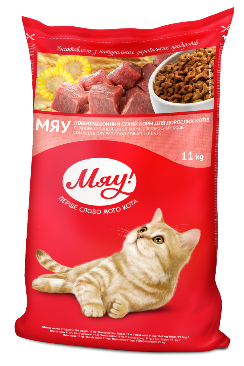 Сухий корм МЯУ для котів ніжний кролик 11 кг - фото 1 - id-p2200882390