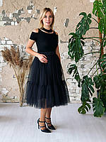 Юбка пышная нарядная by_tanyaklymenko женская черная S/M/L