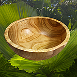 Дерев'яний салатник з черешні ручної роботи. Діаметр19см., фото 7