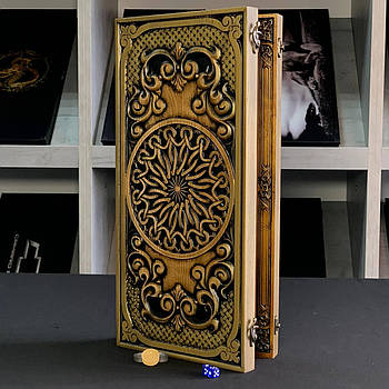 Нарди дерев’яні Візерунок 46×23 см купити нарди ручної роботи в Україні