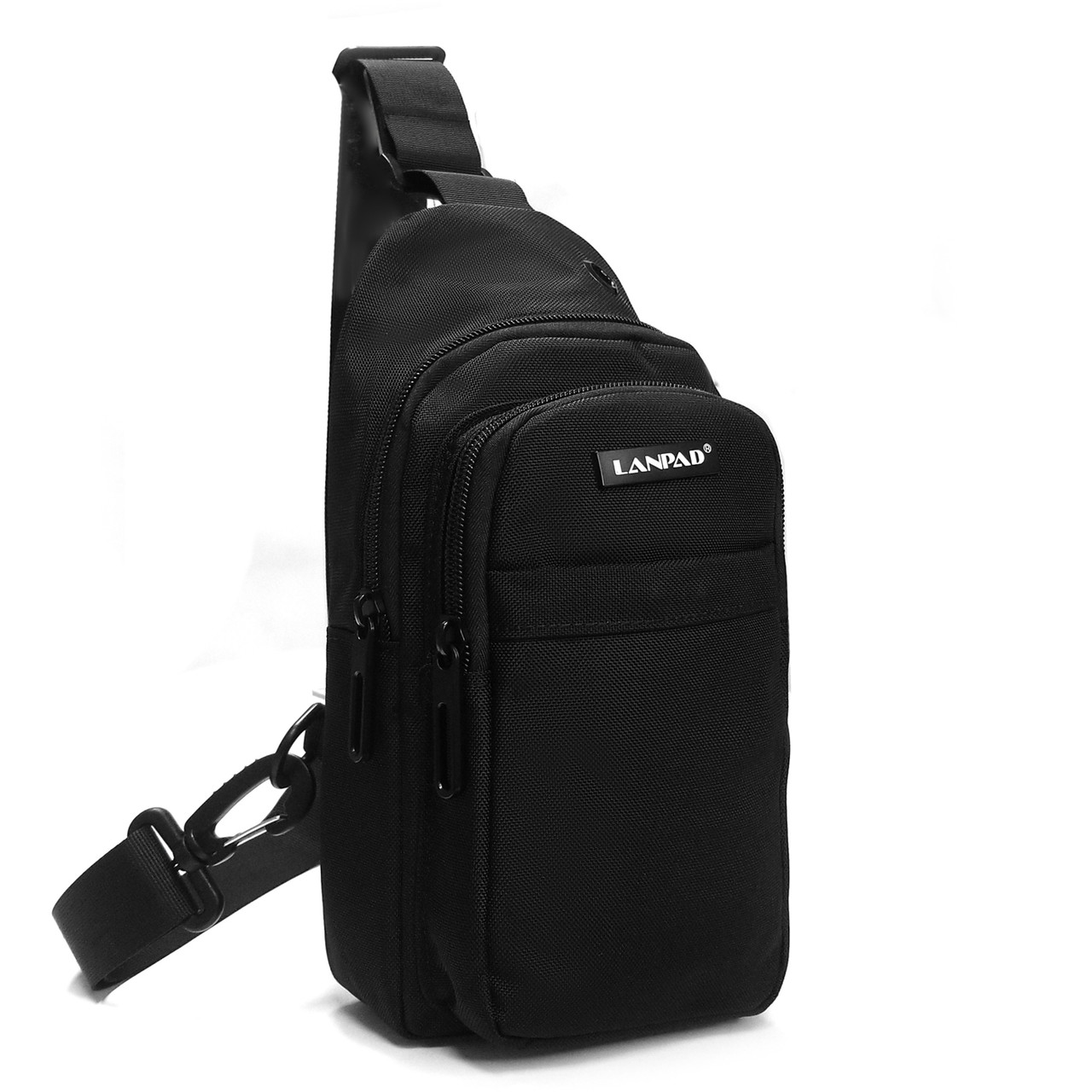 Сумка-слінг Чоловіча На Плечо рюкзак нейлон Lanpad 35001 black