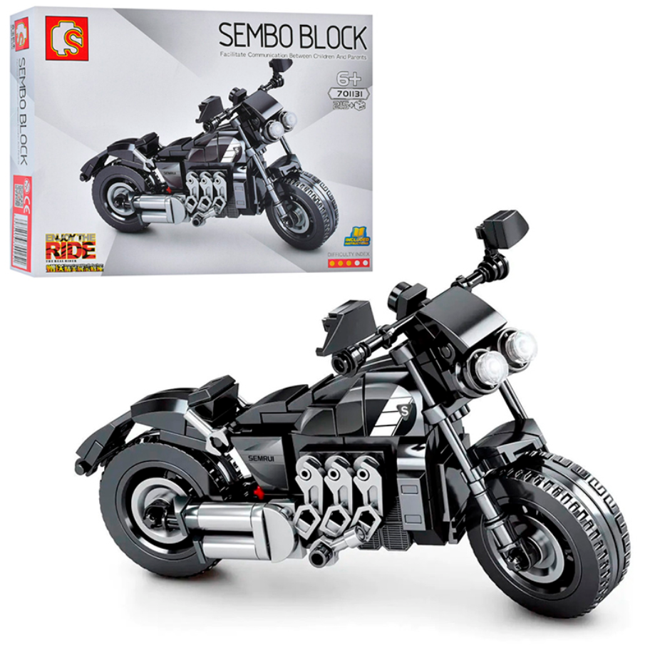 Конструктор мотоцикл 215 дет Sembo Block