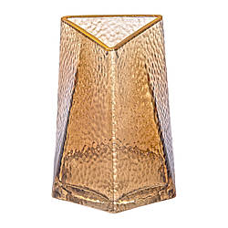 Ваза для квітів Goldland скляна 15.5 см, золото