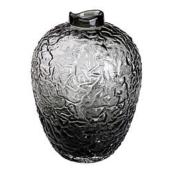 Кількість: Ваза для квітів зі скла, декоративна кругла, 30 см, сіра.