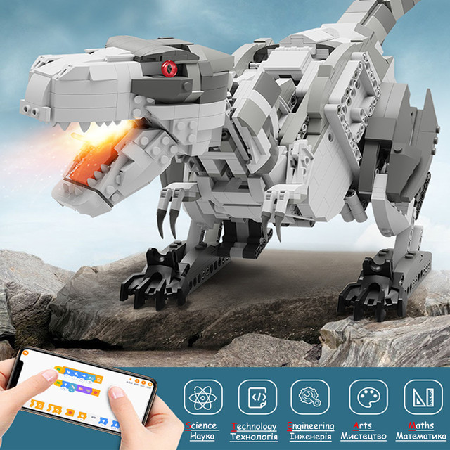 STEM-іграшка: Робот-динозавр T-Rex із дистанційним керуванням