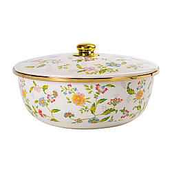 Емальована миска з кришкою 5,5 л Велика кухонна миска