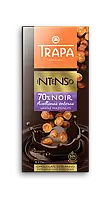 Шоколад INTENSO чорний 70% з цільним фундуком TRAPA, 175г