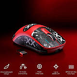 Бездротова мишка ATTACK SHARK X3 Red | Сенсор PAW3395 | 65 годин акум, фото 2