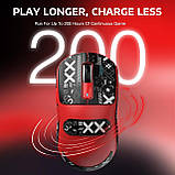 Бездротова мишка ATTACK SHARK X3 Red | Сенсор PAW3395 | 65 годин акум, фото 3