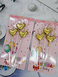 Свічки в торт 17 см 3 штук