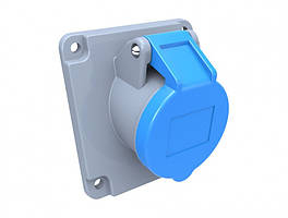 Розетка Bemis силова 220В врізна щитова 45° поліамід 2P+PE 32А IP44