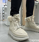 Caprice черевики зимові з натуральної шкіри світлі 41р., фото 2