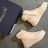 Caprice черевики зимові з натуральної шкіри світлі 41р., фото 4