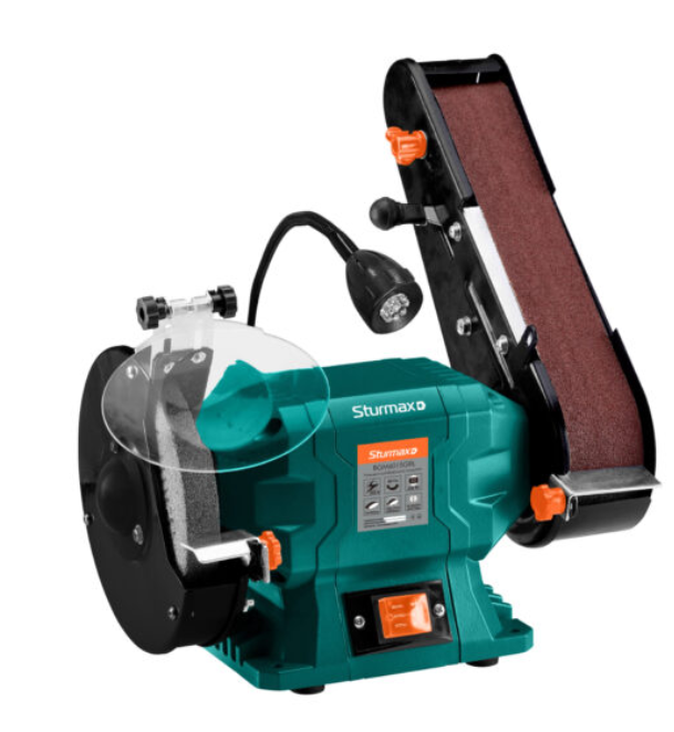 Sturmax BGM6015GRL Точильно-шліфувальна машина 350Вт + LED, фото 1