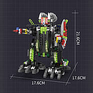Інтерактивний конструктор-трансформер 2 в 1: робот і динозавр на дистанційному управлінні з LED підсвічуванням, фото 6