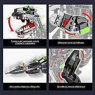 Інтерактивний конструктор-трансформер 2 в 1: робот і динозавр на дистанційному управлінні з LED підсвічуванням, фото 5